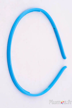 Serre-tête en plastique - largeur 4 mm - turquoise